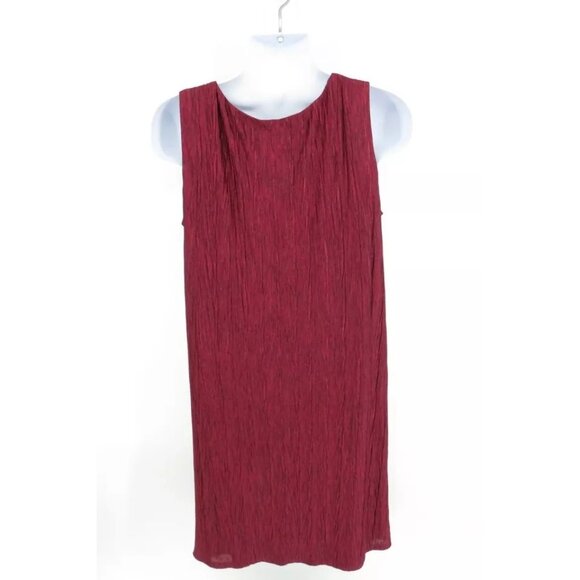 R & M Richards Wine Dress 16W Sleeveless Textured Crinkle Design NWOT - Picture 4 of 4
